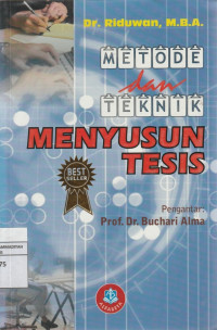 Image of METODE dan TEKNIK MENYUSUN TESIS