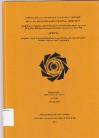 Image of PENGARUH KUALITAS PRODUK DAN HARGA TERHADAP KEPUASAN KONSUMEN KARTU PRABAYAR SMARTFREN