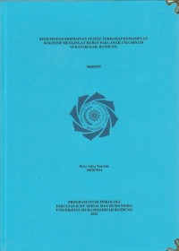 Image of EFEKTIVIRAS PERMAINAN PUZZLE TERHADAP KEMAMPUAN KOGNITIF MENGINGAT HURUF PADA ANAK USIA DINI DI SUKASARI KAB.BANDUNG