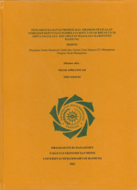 Image of PENGARUH KUALITAS PRODUK DAN PROMOSI PENJUALAN TERHADAP KEPUTUSAN PEMBELIAN ROTI TAWAR BREAD CO GRIYA MAJALAYA KECAMATAN MAJALAYA KABUPATEN