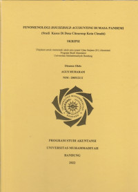 Image of FENOMENOLOGI HOUSEHOLD ACCOUNTING DI MASA PANDEMI (Studi Kasus Di Desa Citeureup Kota Cimahi)