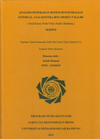 Image of ANALISIS PENERAPAN SISTEM PENGENDALIAN INTERNAL ATAS KONTRA BON PRODUCT KALBE