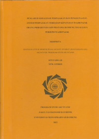 Image of PENGARUH SOSIALISASI PERPAJAKAN DAN PENGGUNAAN E-SYSTEM PERPAJAKAN TERHADAP KEPATUHAN WAJIB PAJAK ORANG PRIBADI PADA KPP PRATAMA BANDUNG TEGALLEGA PERSEPSI WAJIB PAJAK