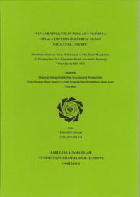 Image of UPAYA MENINGKATKAN PERILAKU PROPOSAL ANAK USIA DINI DENGAN METODE BERCERITA ISLAMI