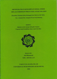 Image of MENINGKATKAN KEMAMPUAN SOSIAL EMOSI MELALUI BERMAIN PERAN PADA ANAK USIA DINI