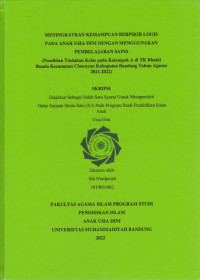 Image of MENINGKATKAN KEMAMPUAN BERPIKIR LOGIS ANAK USIA DINI DENGAN MENGGUNAKAN PEMBELAJARAN SAINS