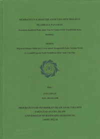 Image of MEMBANGUN KARAKTER ANAK USIA DINI MELALUI OLAHRAGA PANAHAN DI RA NURUL FALAH KOTA BANDUNG