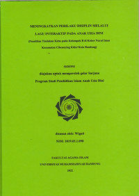 Image of MENINGKATKAN PERILAKU DISIPLIN  MELALUI LAGU INTERAKTIF PADA ANAK USIA DINI