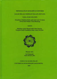 Image of MENINGKATKAN KEMAMPUAN MOTORIK KASAR MELALUI BERMAIN HALANG RINTANG PADA ANAK USIA DINI