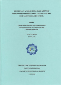 Image of PENGGUNAAN APLIKASI ZOOM CLOUD MEETINGS SEBAGAI MEDIA PEMBELAJARAN TAHFIDZ AL-QURAN DI SD BANDUNG ISLAMIC SCHOOL