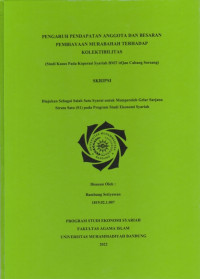 Image of PENGARUH PENDAPATAN ANGGOTA DAN BESARAN PEMBIAYAAN MURABAHAH TERHADAP KOLEKTIBILITAS