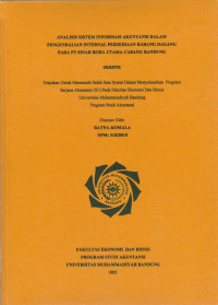 Image of ANALISIS SISTEM INFORMASI AKUNTANSI DALAM PENGENDALIAN INTERNAL PERSEDIAAN BARANG DAGANG PADA PT SINAR RODA UTAMA CABANG BANDUNG