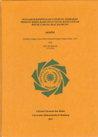 Image of PENGARUH KOMPENSASI LANGSUNG TERHADAP DISIPLIN KERJA KARYAWAN TETAP JUSTUS STEAK HOUSE CABANG RIAU BANDUNG