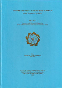 Image of IMPLEMENTASI KEBIJAKAN PERATURAN BUPATI BANDUNG NO.42 TAHUN 2023 TENTANG RETRIBUSI PARKIR DI TEPI JALAN UMUM KABUPATEN BANDUNG