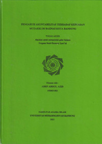 Image of PENGARUH AKUNTABILITAS TERHADAP KEPUASAN MUZAKKI DI BAZNAS KOTA BANDUNG