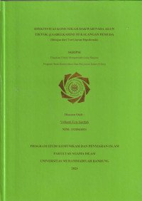 Image of EFEKTIVITAS KOMUNIKASI DAKWAH PADA AKUN  TIKTOK @AABELKARIMI DI KALANGAN PEMUDA