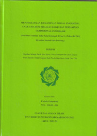 Image of MENINGKATKAN SOSIAL EMOSIONAL ANAK USIA DINI MELALUI KEGIATAN PERMAINAN TRADISIONAL CONGKLAK