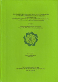 Image of DAMPAK TONTONAN YOUTUBE (KARTUN) TERHADAP KEMAMPUAN PROSOSIAL ANAK USIA DINI USIA 5-6 TAHUN
