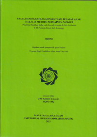 Image of UPAYA MENINGKATKAN KONSENTRASI BELAJAR ANAK MELALUI METODE PERMAINAN PARKOUR