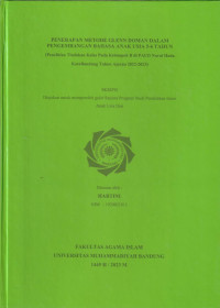 Image of PENERAPAN METODE GLENN DOMAN DALAM PENGEMBANGAN BAHASA ANAK USIA 5-6 TAHUN