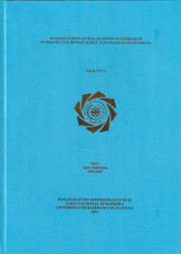 Image of ANALISIS JARINGAN DALAM KONFLIK KEBIJAKAN PEMBANGUNAN RUMAH DERET TAMANSARI KOTA BANDUNG
