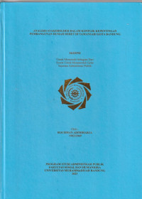 Image of ANALISIS STAKEHOLDER DALAM KONFLIK KEPENTINGAN PEMBANGUNAN RUMAH DERET DI TAMANSARI KOTA BANDUNG