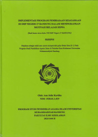 Image of IMPLEMENTASI PROGRAM PEMBIASAAN KEAGAMAAN DI SMP NEGERI 27 BANDUNG DALAM MENINGKATKAN MOTIVASI BELAJAR SISWA