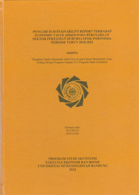 Image of PENGARUH SUSTAINABILITY REPORT TERHADAPnECONOMIC VALUE ADDED PADA PERUSAHAANnSEKTOR PERTANIAN DI BURSA EFEK INDONESIAnPERIODE TAHUN 2018-2022
