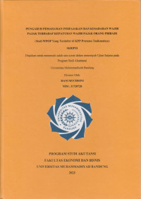 Image of PENGARUH PEMAHAMAN PERPAJAKAN DAN KESADARAN WAJIB PAJAK TERHADAP KEPATUHAN WAJIB PAJAK ORANG PRIBADI