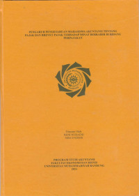 Image of PENGARUH PENGETAHUAN MAHASISWA AKUNTANSI TENTANG PAJAK DAN BREVET PAJAK TERHADAP MINAT BERKARIR DI BIDANG PERPAJAKAN