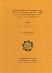 Image of PENERAPAN PERNYATAAN STANDAR AKUNTANSI KEUANGAN (PSAK) 101 PADA PENYAJIAN LAPORAN KEUANGAN KOPERASI SIMPAN PINJAM DAN PEMBIAYAAN SYARIAH BMT ITQAN