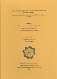 Image of PENGARUH KOMPETENSI DAN DISIPLIN KERJA TERHADAP KINERJA PERAWAT (Studi pada Perawat Ruang Rawat Isolasi RSUD Cimacan Kabupaten Cianjur)