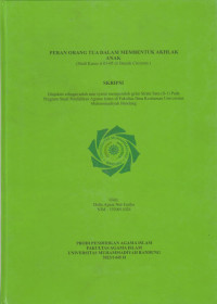 Image of PERAN ORANG TUA DALAM MEMBENTUK AKHLAK ANAK rn(Studi Kasus rt 01-05 di Daerah Ciroyom )