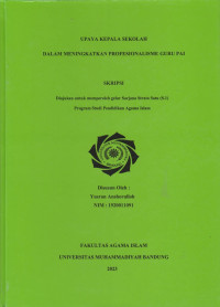 Image of UPAYA KEPALA SEKOLAH DALAM MENINGKATKAN PROFESIONALISME GURU PAI