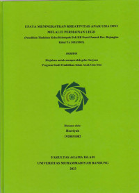 Image of UPAYA MENINGKATKAN KREATIVITAS ANAK USIA DINI MELALUI PERMAINAN LEGO
