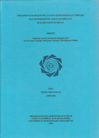 Image of IMPLEMENTASI SISTEM PELAYANAN KEPENDUDUKAN TERPADU DALAM PERSPEKTIF AGILE GOVERNANCE DI KABUPATEN BANDUNG
