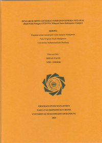 Image of PENGARUH MOTIVASI KERJA TERHADAP KINERJA PEGAWAI (Studi Pada Petugas UPTD P5A Wilayah Pacet Kabupaten Cianjur)