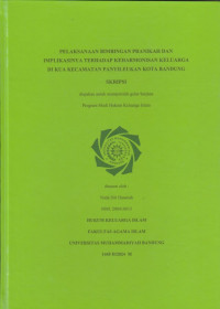 Image of PELAKSANAAN BIMBINGAN PRANIKAH DAN IMPLIKASINYA TERHADAP KEHARMONISAN KELUARGA DI KUA KECAMATAN PANYILEUKAN KOTA BANDUNG