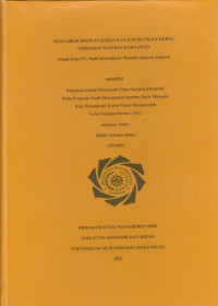 Image of PENGARUH DISIPLIN KERJA DAN LINGKUNGAN KERJA TERHADAP KINERJA KARYAWAN