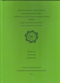 Image of PENGARUH KONTEN APLIKASI TIKTOK TERHADAP PERILAKU SISWA