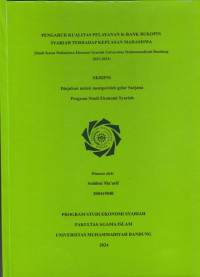 Image of PENGARUH KUALITAS PELAYANAN K-BANK BUKOPIN SYARIAH TERHADAP KEPUASAN MAHASISWA