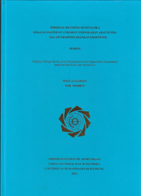 Image of PERSONAL BRANDING IIS PITALOKA SEBAGAI OF CEREMONY PERNIKAHAN ADAT SUNDA DALAM MEMPERTAHANKAN EKSISTENSI