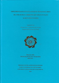 Image of IMPLEMENTASI BANTUAN LANGSUNG TUNAI DANA DESA (BLT-DD) DI DESA CIHERANG KECAMATAN PACET