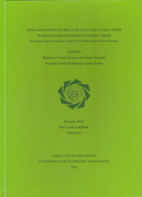Image of PENGARUH PRESTASI BELAJAR MATA PELAJARAN FIQIH TERHADAP SIKAP MODERAT PESERTA DIDIK