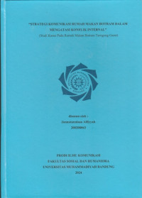 Image of STRATEGI KOMUNIKASI RUNAH MAKAN BOTRAM DALAM MENGATASI KONFLIK INTERNAL