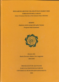 Image of PENGARUH EARNINGS VOLATILITY DAN MARKET RISK TERHADAP HARGA SAHAM