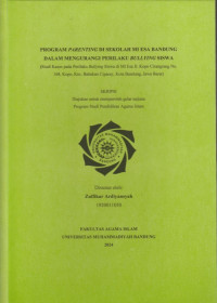 Image of PROGRAM PARENTING DI SEKOLAH MI ESA BANDUNG DALAM MENGURANGI PERILAKU BULLYING SISWA