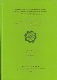 Image of IMPLEMENTASI MEDIA PEMBELAJARAN FIQIH BERBASIS APLIKASI CANVA DALAM MENUNGKATKAN MOTOVASI BELAJAR SISWA