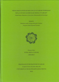 Image of PENGARUH LITERASI KEUANGAN SYARIAH TERHADAP MINAT INVESTASI DIPASAR MODAL SYARIAH