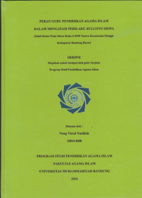 Image of PERAN GURU PENDIDIKAN AGAMA ISLAM DALAM MENGATASI PERLAKUAN BULLYING SISWA